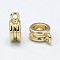 Alloy European Beads, Cadmium Free & Lead Free, Golden, 12x8x4mm, Hole: 5mm