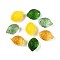 Glass Beads, Lemon, Mixed Color, 14x10x9mm, Hole: 0.7~1mm