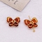 Transparent Acrylic Beads, Chocolate, Butterfly, 21x18mm, Hole: 1.8mm