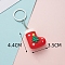 PVC Plastic Keychain, Christmas Theme, Christmas Socking, Pendant: 4.4x3.5cm