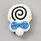PVC Plastic Beads, Lollipop, White, 28.5x21.5x9mm, Hole: 3mm