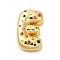 Brass Cubic Zirconia Pendants, Letter A~Z Charms, Real 18K Gold Plated, Letter E, 30x29x6.5mm, Hole: 5x2.5mm