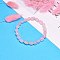 Natural Rose Quartz Bead Stretch Bracelets, Tumbled Stone, Nuggets, Inner Diameter: 2~2-1/4 inch(5.2~5.6cm)