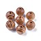 Round Natural Wood Beads, Macrame Beads Large Hole, Dyed, Lead Free, BurlyWood, 18x16mm, Hole: 4.5mm