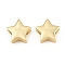 Brass Slide Charms, Star, Rack Plating, Long-Lasting Plated, Cadmium Free & Lead Free, Real 18K Gold Plated, 17.5x18.5x6.5mm, Hole: 8x3mm