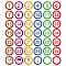 42Pcs Number Theme Self-Adhesive Paper Decorative Stickers, for Party, Decorative Presents Sealing, Number, 100x100mm