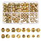 80Pcs 8 Styles Tibetan Style Zinc Alloy European Beads, Large Hole Beads, Diy Accessories, Mixed Shapes, Antique Golden, 7~10x4.5~8mm, Hole: 4~6mm, 10pcs/style