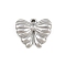 304 Stainless Steel Charms, Bowknot Charms, Stainless Steel Color, 10x12x2.5mm, Hole: 1mm