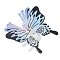 Plastic Claw Hair Clips, Hair Accessories for Women & Girls, Butterfly, Azure, 76x72x42mm