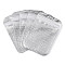 Translucent Plastic Resealable Packaging Bags, Rectangle, Silver, 13x8.5x0.03cm