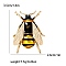 Enamel Pin, Alloy Brooch for Backpack Clothes, Bees, Golden, Black, 35x26mm
