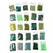 Glass Seed Beads, Round, Green, 2~4mm, Hole: 0.8~1.2mm, 20g/bag, 25 bags/set, 500g/set