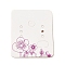 50Pcs Rectangle Paper Flower Print Earring Display Cards, Jewelry Display Cards for Earring Stud Storage, Old Rose, 4.7x3.8x0.05cm, Hole: 6.8x10.5mm and 6mm and 2mm