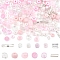2 Sets Glass Seed Beads, Mixed Shapes, DIY Necklace Bracelet Accessories, Pink, 2.5~7.5x2~4.5x2~4.5mm, Hole: 0.8~1.4mm