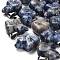 Natural Blue Spot Jasper Pendants, with 201 Stainless Steel Finding, Bear, 18~19x22~23x9~10mm, Hole: 4x8mm