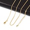 Long-Lasting Plated Brass Curb Chain Necklaces, with Lobster Claw Clasp, Nickel Free, Real 18K Gold Plated, 18.11 inch(46cm), 1.2mm