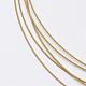Diyのアクセサリーの糸のパーツの着色されたトラの尾ワイヤー  ナイロン被覆ステンレス鋼  ゴールデンロッド  0.45mm  約164.04フィート（50m）/ロール X-TWIR-O001-0.45mm-04-2