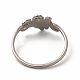304 кольцо из нержавеющей стали с полым призрачным пальцем для Хэллоуина RJEW-K239-15P-2