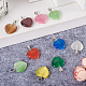 Cheriswelry 20Pcs 10 Colors Cat Eye Pendants G-CW0001-10-6