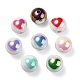 UV Plating Rainbow Iridescent Acrylic Beads OACR-F004-09-2