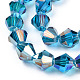 Electroplate Glass Beads Strands EGLA-Q118-8mm-B27-2
