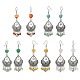Boucles d'oreilles chandelier en forme de cœur EJEW-JE05364-1