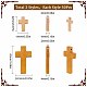 SUNNYCLUE 100Pcs 2 Styles Easter Wooden Crosses Bulk Wood Cross Charm Natural Wood Crosses Beads Cross Charms for Crafts Party Men Women DIY Bracelet Necklace Earrings Jewelry Making Accessories WOOD-SC0001-43-2