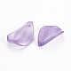 透明スプレー塗装ガラスペンダント  カポックの花びら  紫色のメディア  21x14x2.5mm  穴：1.2mm GLAA-T016-38-A01-2