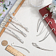 SUNNYCLUE 12Pcs 6 Style Tibetan Style Alloy Bookmarks Findings with Hole FIND-SC0006-56-3