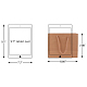 クラフト紙袋ギフトショッピングバッグ  ナイロンコードハンドル付き  長方形  バリーウッド  22x10x18cm ABAG-E002-10C-4