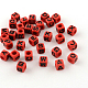 Letter Style Opaque Acrylic European Beads OPDL-S076-01-1