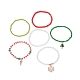 Set di braccialetti elastici con perline di vetro stile 6 pz 6 BJEW-JB09394-4