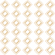 Sunnyclue 120 pièces 4 liens de taille connecteur breloques breloques carrés pendentif cadre en acier inoxydable couleur glod boucle d'oreille pendentif pour la fabrication de boucles d'oreilles fabrication de bijoux bricolage KK-SC0001-22G-1