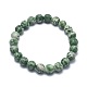 Bracelets extensibles en jaspe avec perles vertes BJEW-K212-C-017-2