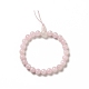 Natural Rose Quartz Gourd Beaded Stretch Bracelet for Women G-G997-G05-2