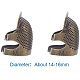 PandaHall Elite 2 pcs Copper Sewing Thimble Finger Protector Metal Brass Fingertip Thimble Needlework Accessories DIY Crafts Sewing Tools TOOL-PH0012-M03-2