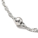 304 collana a catena singapore in acciaio inossidabile con perline per uomo donna NJEW-P263-01P-3