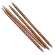 竹の先のとがった編み針（dpns）  ペルー  250x8mm  4個/袋 TOOL-R047-8.0mm-03-1
