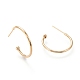 Brass Half Hoop Earrings X-EJEW-F255-02G-2