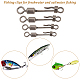 Superfindings 40pcs 4 estilo pesca de latón clip de cambio rápido FIND-FH0004-43-5
