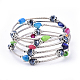 5 Loops Wrap Bracelets BJEW-JB04369-M-3