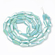Electroplate opaco colore solido perle di vetro fili X-EGLA-T008-12B-2