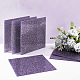 透明アクリル板  グリッターパウダー付き  正方形  紫色のメディア  150x150x2.8~3mm DIY-WH0449-80B-5
