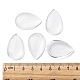 Transparent Teardrop Glass Cabochons GGLA-R024-30x20-5