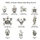 100pcs 10 estilos colgantes de aleación de estilo tibetano SKUL-CJ0001-01-2