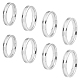 UNICRAFTALE 8Pcs 4 Sizes 304 Stainless Steel Grooved Finger Ring Settings Round Groove Ring Components inner diameter 17.2/18.2/19.3/20.3mm Ring Core Blank for Inlay Ring Jewelry Making STAS-UN0034-98-1