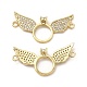Brass Micro Pave Clear Cubic Zirconia Connector Charms KK-E068-VB069-2