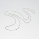 鉄のツイストチェーンネックレスを作る  合金製カニカン付き  銀色のメッキ  29.1インチ MAK-J009-33S-2