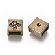 Tibetan Style Alloy Square Slide Charms TIBE-S264-01AB-NR-2