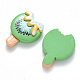 樹脂カボション  キウイフルーツのアイスキャンディー  模造食品  ミディアムスプリンググリーン  25x19x6mm X-CRES-N024-04-2